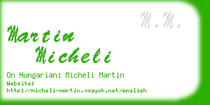 martin micheli business card